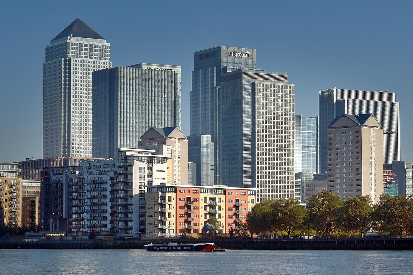 Canary Wharf from the Thames